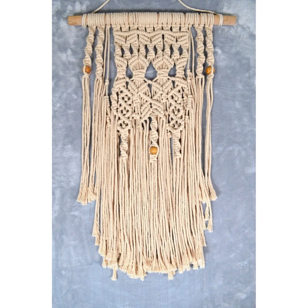 Beige Boho Macramé Wall Hanging 34